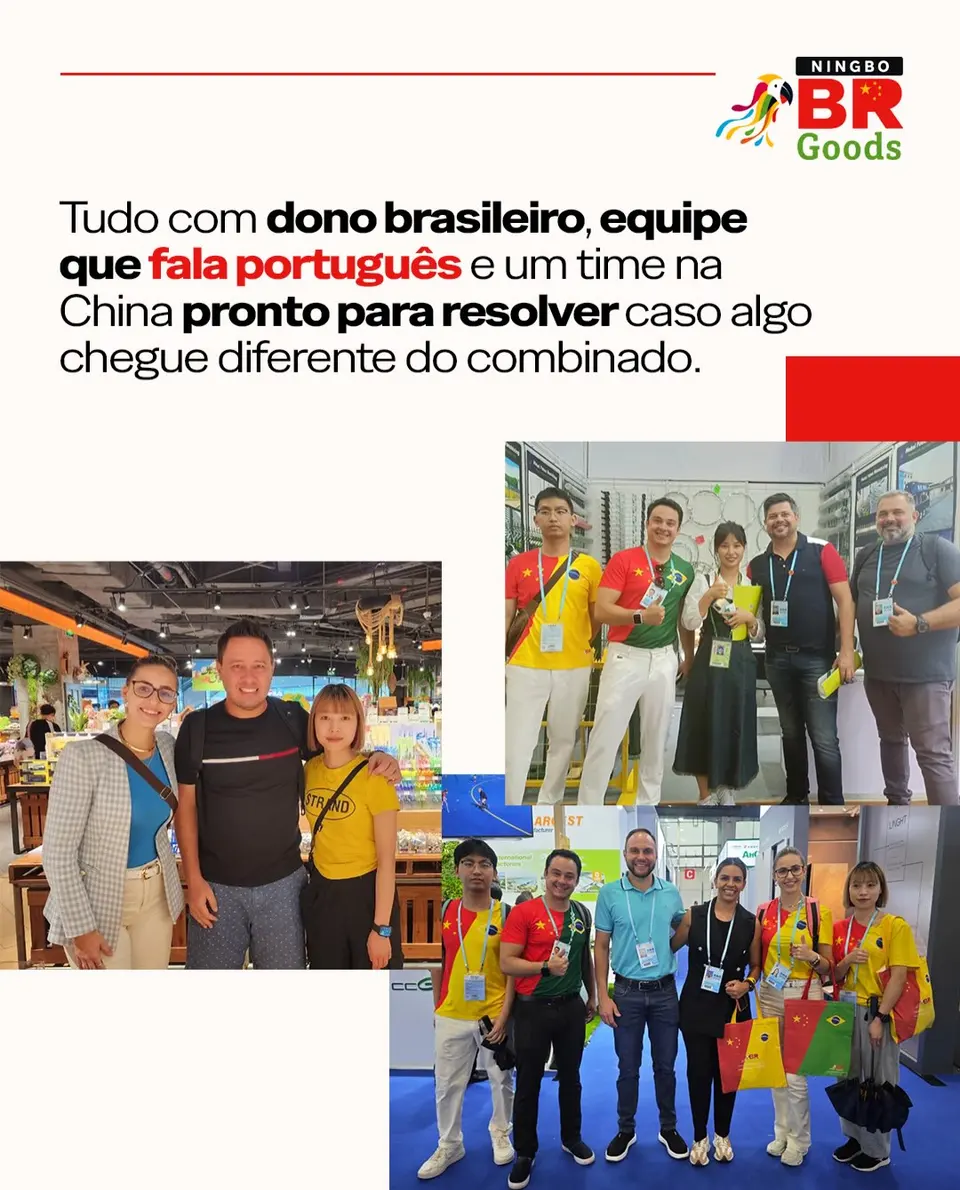 Equipe de língua portuguesa e clientes